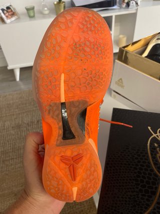 Zapatillas Nike Kobe VI Talla 41 Naranja/Plata