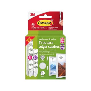 Command tiras adhesivas colgar cuadros sin