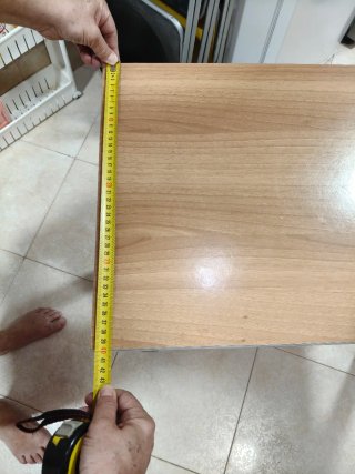 Mesa de cocina plegable madera y metal