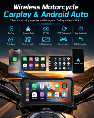 NUEVO! (130€) GPS para Moto 6.25'' Carplay