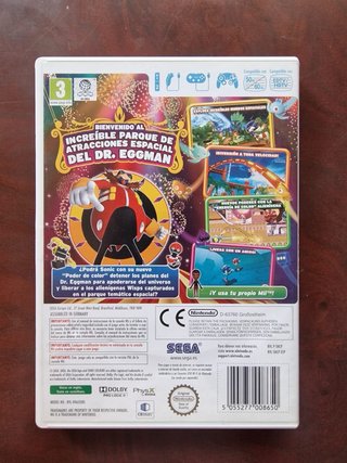 Nintendo Wii Roja + Sonic Colours + Wii mote
