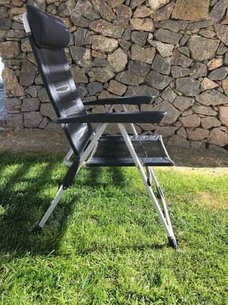 Silla Quechua Plegable Negra camping