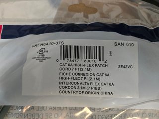 80 Latiguillos Leviton Cat 6A High-Flex 2.1m
