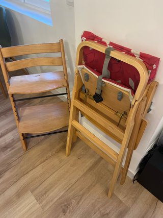 Trona plegable Nordik con bandeja