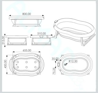 Bañera plegable bebé con cojín
