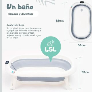 Bañera plegable bebé con cojín