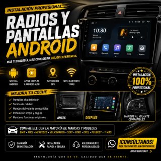 Instalación de radios y pantallas android