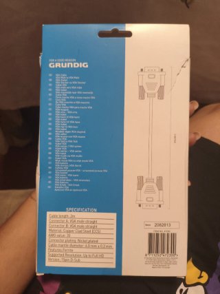 Cable VGA Grundig 2M Male-Male