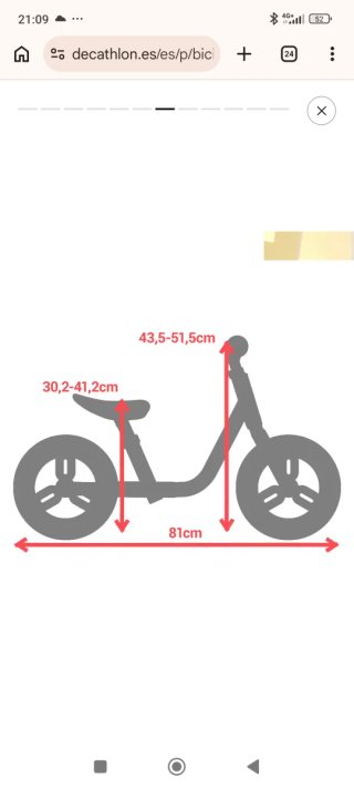 Bici sin pedales rosa Decathlon