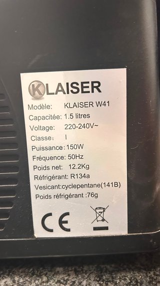 Heladera Klaiser W41 Autoenfriable 1.5L