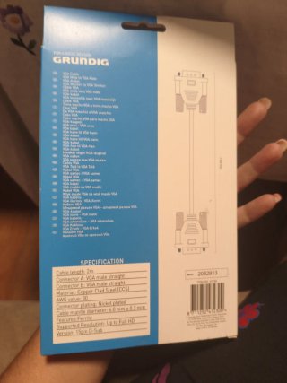 Cable VGA Grundig 2M