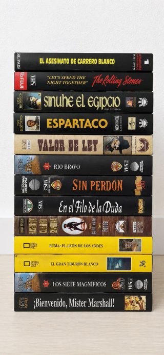 Lote VHS Cine Clásico: Espartaco, Río Bravo…