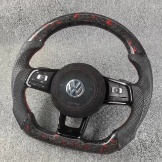 Volante Personalizado Volkswagen Carbono Rojo