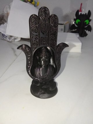 Mano de Fátima con Buda Negra