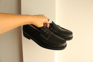NUEVOS G.H. Bass Mocasines Piel Negros Talla 41