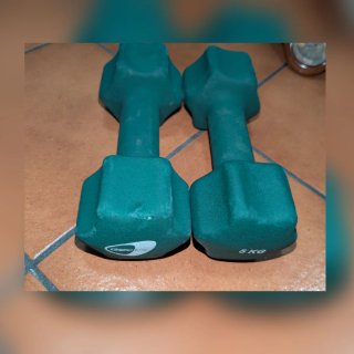 Coppia Manubri 5kg gommati