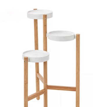 SATSUMAS IKEA Soporte Macetas/Velas Madera/Blanco