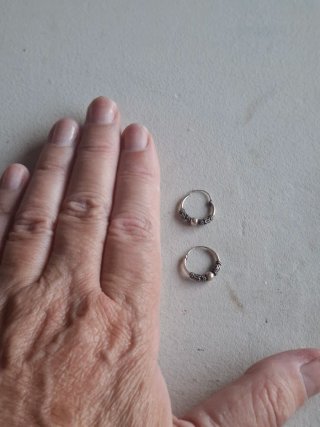 Pendientes Aro Plata con Diseño