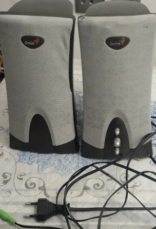 Altavoces Genius Negro y Gris