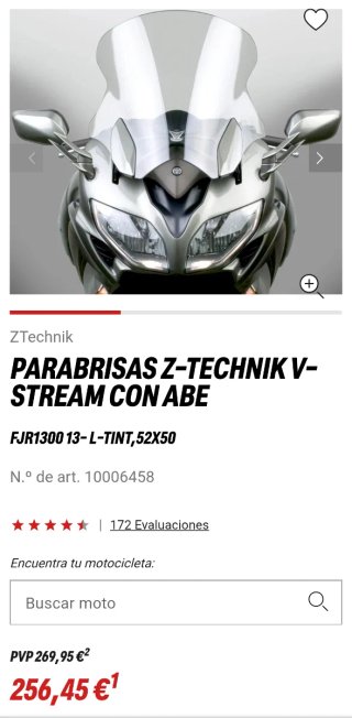 Pantalla Yamaha FJR 1300 Touring 2016 en adelante