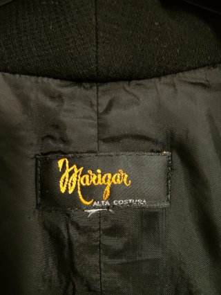 Chaqueta Lana Alta Costura Negra