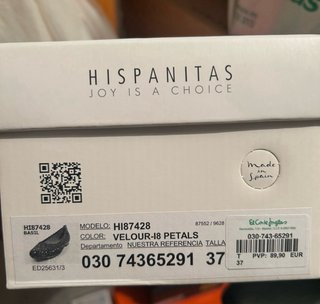 Manoletinas Hispanitas Piel Talla 37.