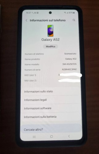 Samsung Galaxy A52 128GB Blu