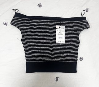 Conjunto Top y Pantalón Boucle rayas Zara