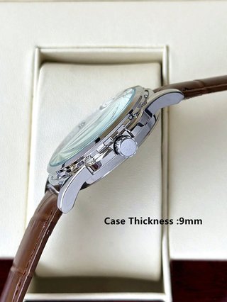 Reloj de Hombre de Cuero, Resistente al Agua