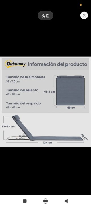 Tumbona de jardín plegable (2 unidades)