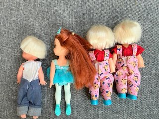 Set Vintage 4 Bambole Barbie Kelly Hermanitos