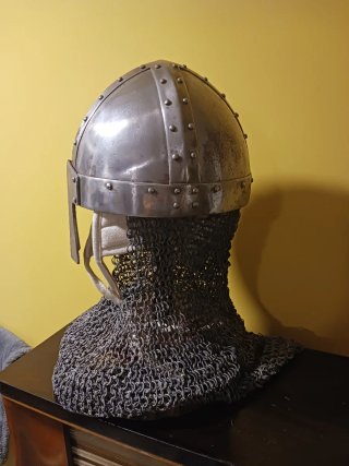 Réplica Casco Alta Edad Media + Cota Malla