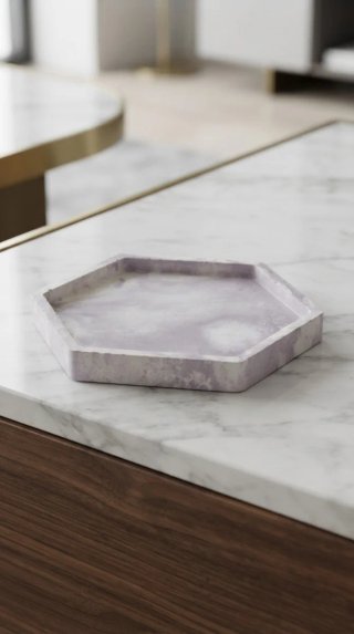 Vassoio in cemento artigianale per sapone