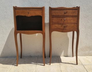 Mesitas de noche antiguas de madera
