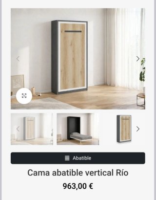 2 Camas Abatibles Verticales Madera de calidad