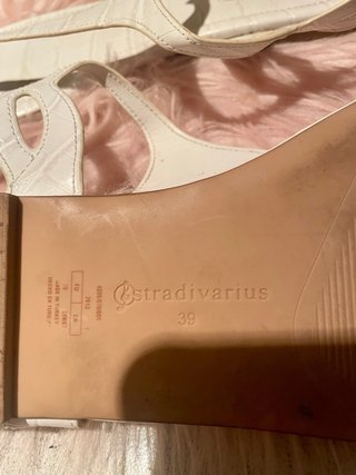 Sandalias planas blancas mujer