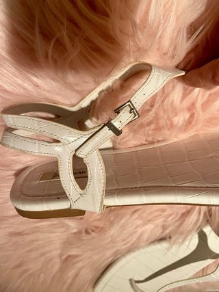 Sandalias planas blancas mujer