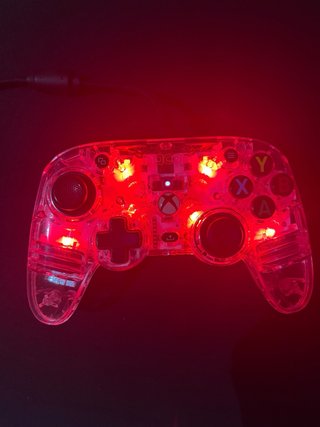 Mando Nacon Xbox Transparente RGB