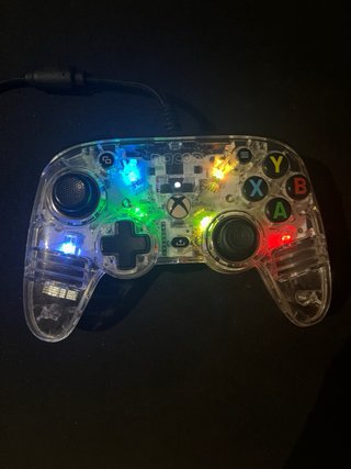 Mando Nacon Xbox Transparente RGB