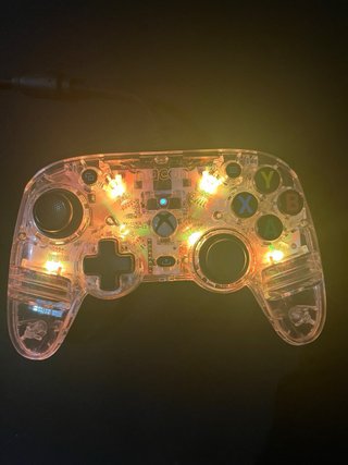Mando Nacon Xbox Transparente RGB