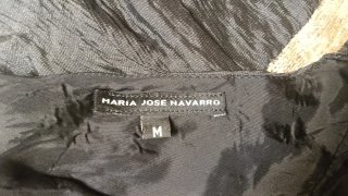 Vestido María José Navarro Negro Dorado