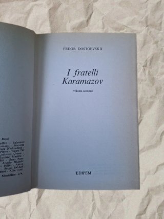 I fratelli Karamazov, vol. 2. Fëdor Dostoevskij.