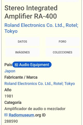 Amplificador Rotel RA-400 Vintage 1981