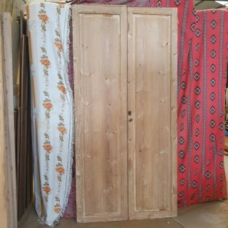 Puerta doble madera Pino lisa