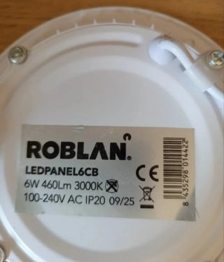 Downlight LED ROBLAN 6W redondo blanco