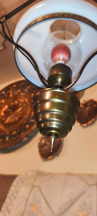 Lampadario Vintage Stile Lampada a Petrolio Ottone