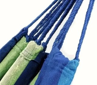 Hamaca doble rayas azul nueva a estrenar