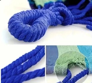 Hamaca doble rayas azul nueva a estrenar