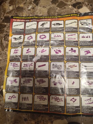 Coche RC 1/10 catálogo Scale Optionals Parts