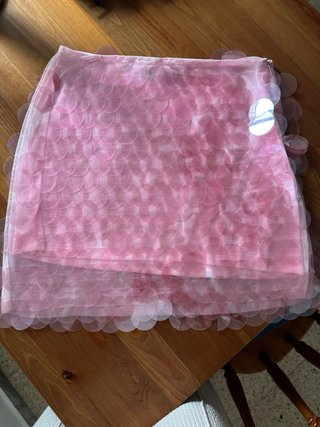 Falda mini rosa lentejuelas